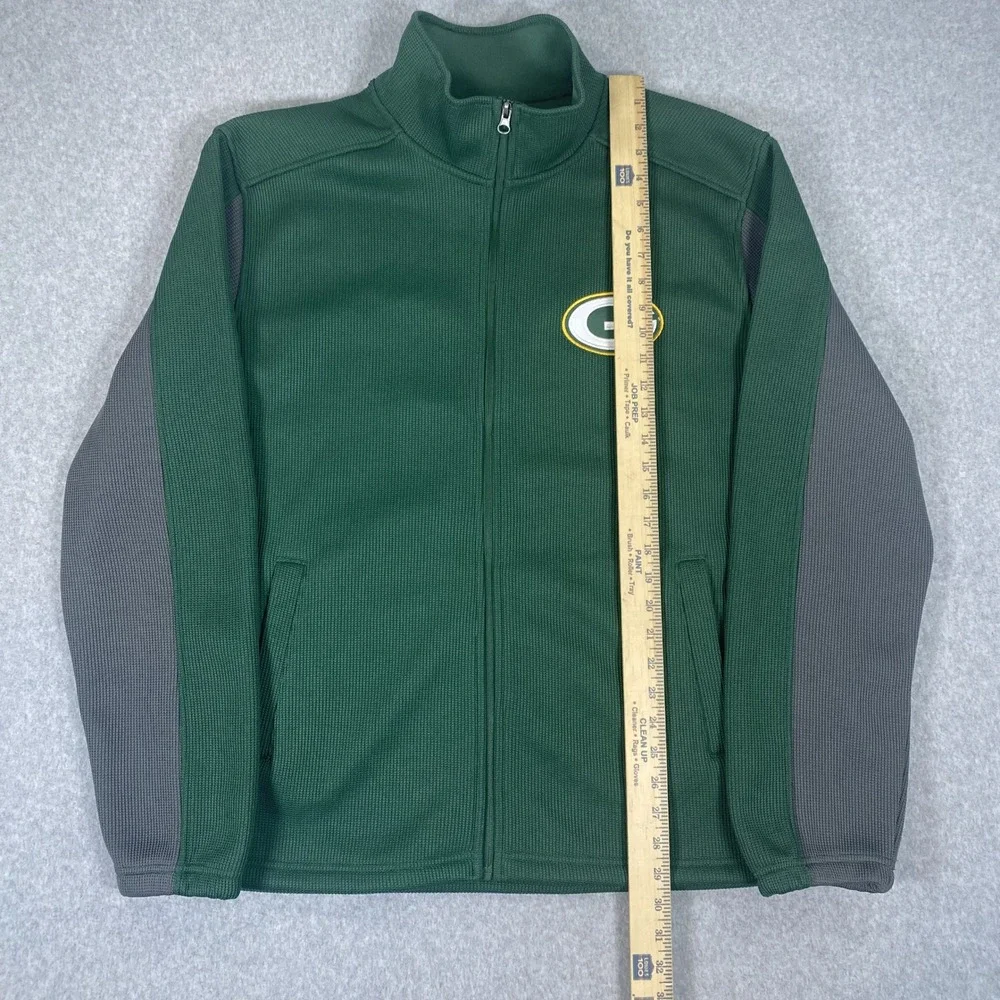 NFL Green Bay Packers Jacket Mens XL Green Full Zip Fleece G-III Apparel Group